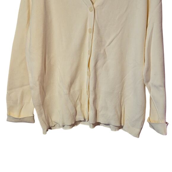 NWT Karen Scott Cream Cotton Cardigan 2X Plus Size 0130 - Picture 4 of 9